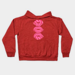 Pink Swirl Lips Kids Hoodie